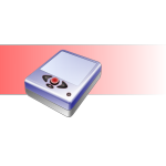 Vector clip art of a blue MP3 player