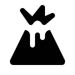 Volcano silhouette